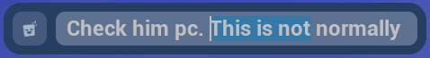 Selecting text in chat