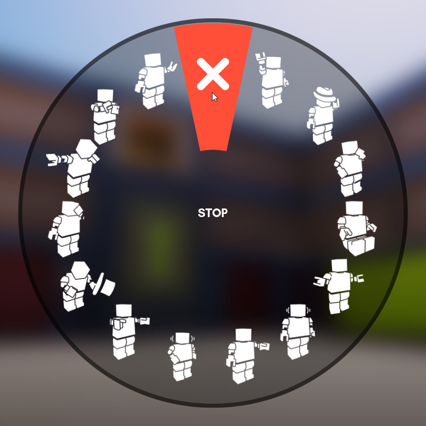 Emote wheel when cancelling an emote