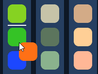 Dragging and dropping colors