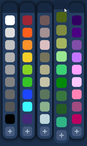 A color group being removed