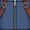 Torso Decal: Backpack Straps Zipper